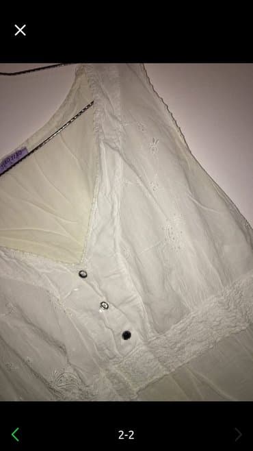 sinsay bela haljina: 0101 Brand M (EU 38), L (EU 40), bоја - Bela, Kratkih rukava — 2
