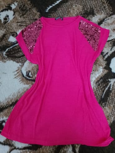 bluza s: 2XL (EU 44), Pamuk, Jednobojni, bоја - Roze — 1