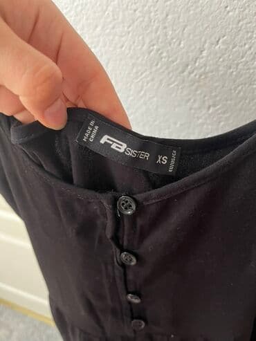 Haljine: XS (EU 34), bоја - Crna, Oversize, Na bretele — 4