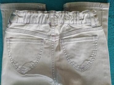 elegantne pantalone sa visokim strukom: 110-116, bоја - Bež — 5