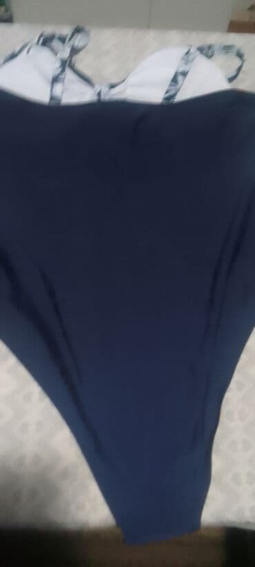 sampon sa belim lukom: 4XL (EU 48), Cvetni, bоја - Tamnoplava — 2