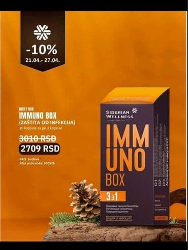 siberian wellness krema za problematičnu kožu: Imuno Box, dodatak ishrani brenda Siberian Wellness, sadrži 30 — 1
