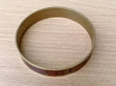 samsung watch 4 narukvice: Narukvica 4 Narukvica drvo - Mahagoni u mesingu. prečnik 6,4-6,7 cm — 4