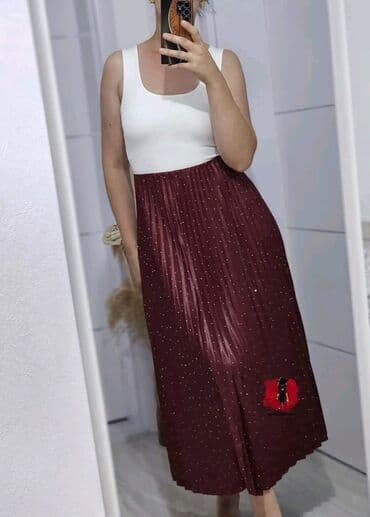 suknja sorc stradivarius: One size, Midi, bоја - Crna — 14