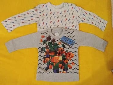 minecraft duks za decu: F&F, Komplet: Majica, Duks, 74-80 — 1