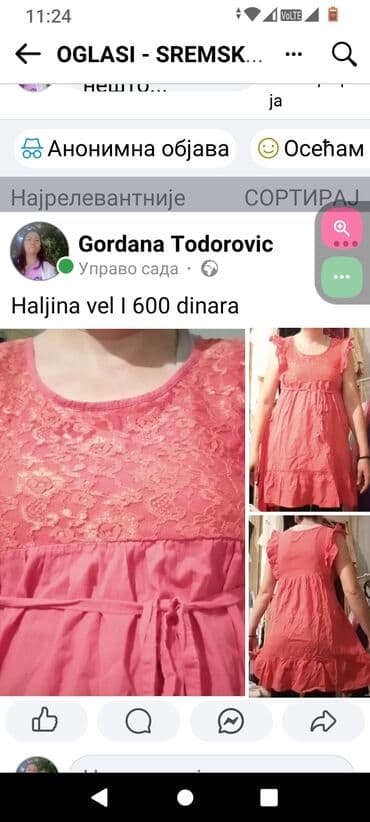 svecana haljina s: Zara L (EU 40), bоја - Narandžasta, Kratkih rukava — 3