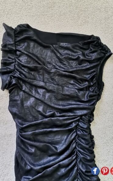 letnje pantalone za punije: PS Fashion L (EU 40), bоја - Crna, Koktel, klub, Na bretele — 2