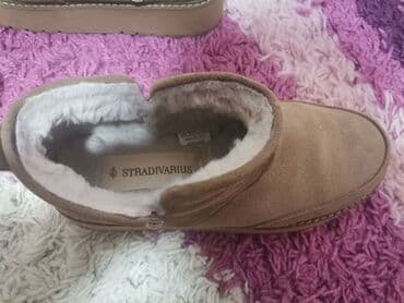 turska kozna obuca: Ugg mini čizme, bоја - Bež, 38 — 2