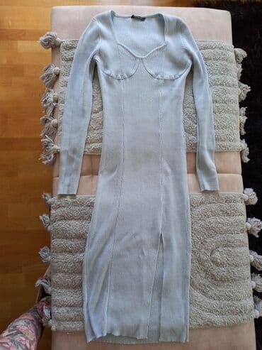 heklane torbe od pamučnih traka: One size, bоја - Svetloplava, Oversize, Dugih rukava — 4