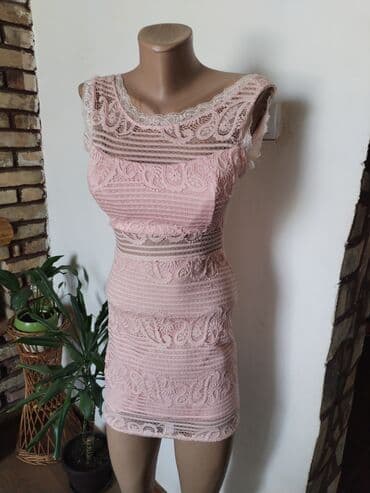 zara pink haljina: XS (EU 34), bоја - Roze, Kratkih rukava — 1