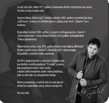 auto elektronika subotica: Prodajem CD Saše Jelića i SJ studio, album “Samo čaša zna”, plus 9 — 2