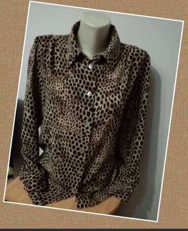Košulje: M (EU 38), Viskoza, Leopard, krokodil, zebra, bоја - Braon — 1