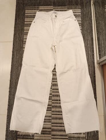 elegantne pantalone sa visokim strukom: Bele farmerke Waikiki. Farmerke su nove, nisu nosene, samo je skinuta — 7