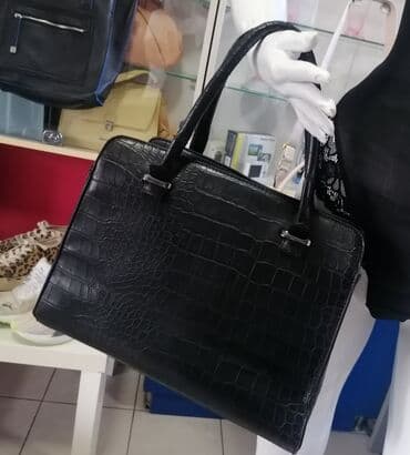 crne tasne: Elegantna torbica, Materijal: Veštačka koža — 3
