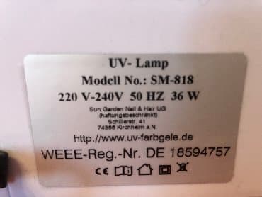 barjak za svadbu cena: Lampa za nokte br.12, uvoz Svajcarska — 6