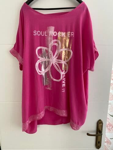Tunike: 2XL (EU 44), Pamuk, Jednobojni, bоја - Roze