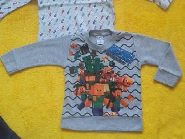 minecraft duks za decu: F&F, Komplet: Majica, Duks, 74-80 — 7