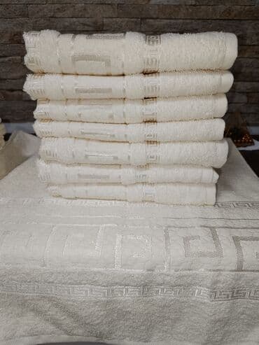 peskiri: Set of towels, Geometrical, color - Beige — 1