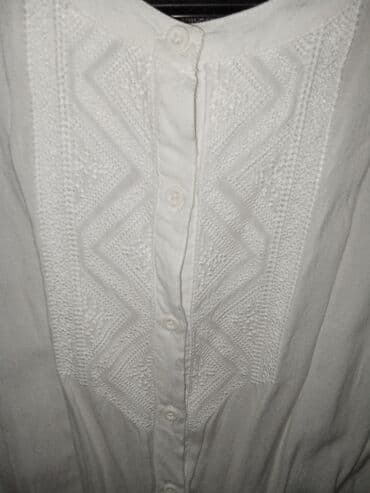 bluza s: L (EU 40), Viskoza, Vez, bоја - Bela — 2