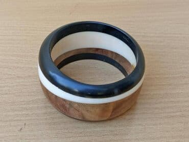 samsung watch 4 narukvice: Narukvica od Mahagoni drveta crne i dele smole. Ručni rad. Prečnik — 3