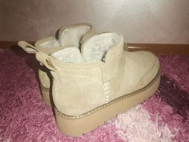 turska kozna obuca: Ugg mini čizme, bоја - Bež, 38 — 1