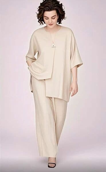 prsluk i pantalone komplet: 2XL (EU 44), 3XL (EU 46), 4XL (EU 48), Jednobojni, bоја - Svetloplava — 2