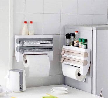 Home & Garden: Zidni organizer i sekač ubrusa i folija + polica za začine . Držite — 3