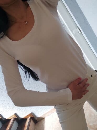bela olovka za oci dm: Zara, S (EU 36), Pamuk, Jednobojni, bоја - Bela — 6