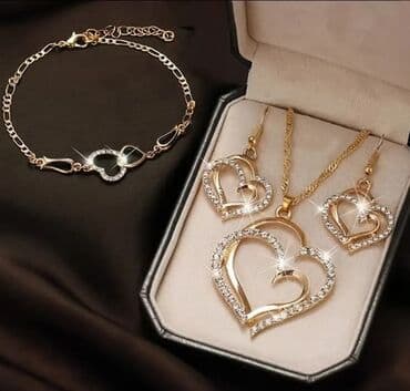 minđuše hirurški čelik: Set: Minđuše, Narukvica, Ogrlica, Materijal: Hirurški čelik — 21