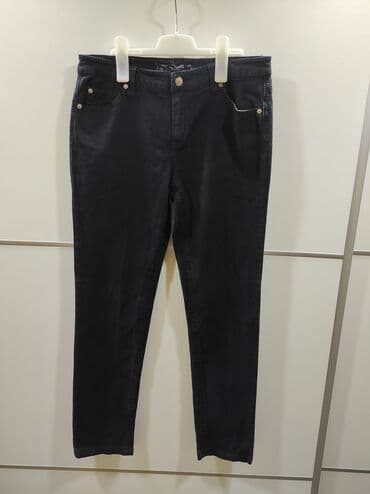 lidl pantalone: Crne farmerke iz uvoza. Poluobim struka 41/44, dubina napred 23 — 1