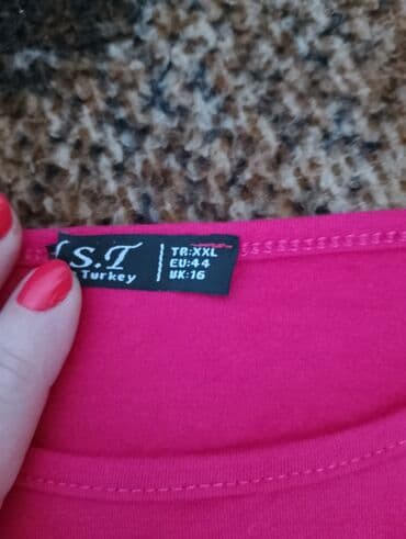bluza s: 2XL (EU 44), Pamuk, Jednobojni, bоја - Roze — 2