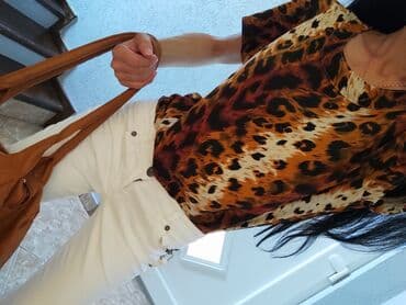 leopard pantalone: Amn, S (EU 36), Leopard, krokodil, zebra, bоја - Braon — 5