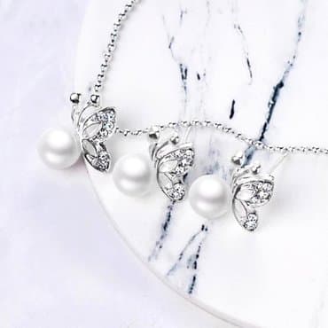 Nakit: Set: Ogrlica, Minđuše — 1
