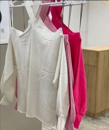 heklane bluze od konca mustre: M (EU 38), bоја - Roze — 4