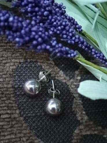 muške minđuše: Minđuše na šraf, Materijal: Srebro — 1