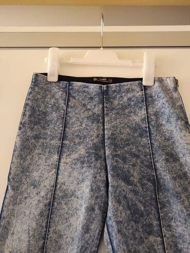 lidl pantalone: Teksas pantalone kao helanke. Veličina L, ali su manje. Poluobim — 2