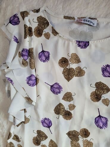 bluza s: M (EU 38), Viskoza, Cvetni, bоја - Bela — 2