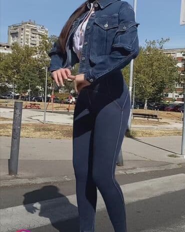 Farmerke: Farmerice model kao helanke Savrsene Visok struk Teksas elastin Vel S — 7