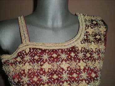 majice za ispod sakoa: One size, Cvetni, bоја - Bordo — 4