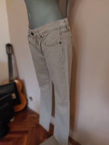 Pantalone, Farmerke, Šortsevi: Farmerke jeans west slim fit farmerke, sivo/bež boje, u odličnom — 4
