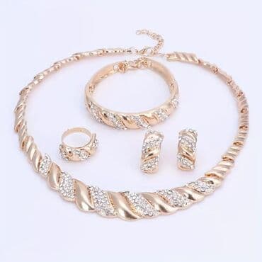 minđuše hirurški čelik: Set: Minđuše, Narukvica, Ogrlica, Materijal: Hirurški čelik — 29