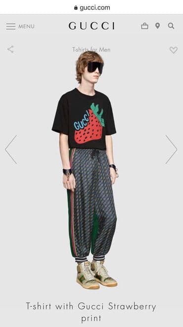 Muška odeća: Gucci Strawberry-Original muska majica POVOLJNO Gucci — 3