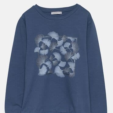 Bluze: XL (EU 42), Pamuk, Sa ilustracijom, bоја - Svetloplava — 6