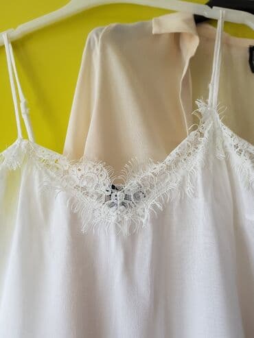 bluza s: S (EU 36), Pamuk, Jednobojni, bоја - Bela — 1