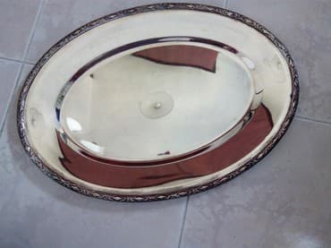 dimenzije pvc prozora: Oval posrebren dimenzije 45x33cm,nekoristen — 2