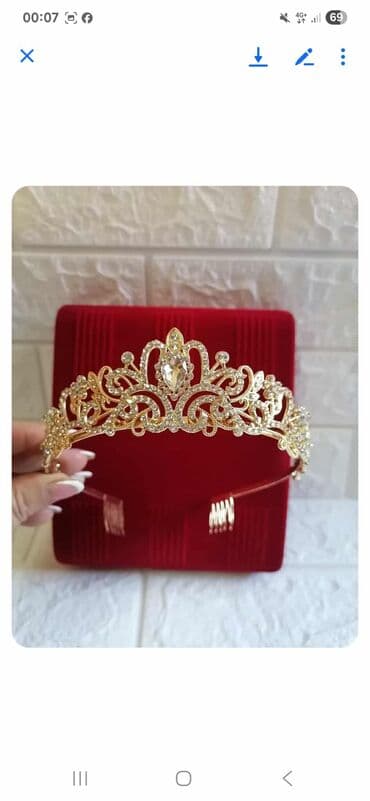 krune za kosu: Versace, Set: Kruna, Materijal: Hirurški čelik, Cirkon — 1