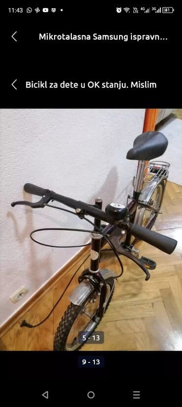 bicikl za mamu i bebu: Bicikl za dete možda od 7 do 10 g. Ispravan, provereno. Mirijevo — 4