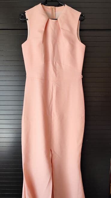 letnje elegantne haljine: L (EU 40), bоја - Roze, Večernji, maturski, Top (bez rukava) — 1