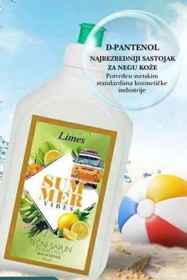 limes krema za fleke na licu: Limes tečni sapun sa D-pantenolom, dostupan u dva mirisa: Summer — 3