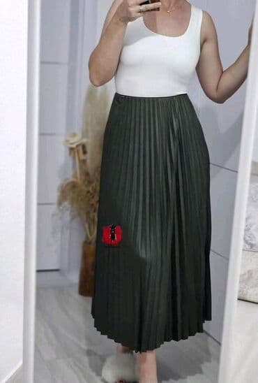 suknja sorc stradivarius: One size, Midi, bоја - Crna — 2
